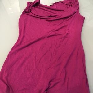 Halogen drapey neck shell